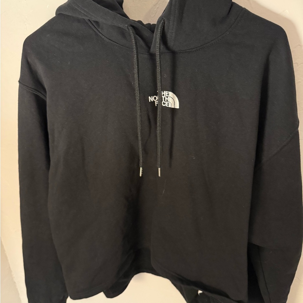 The North Face Black Hoodie with White Logo